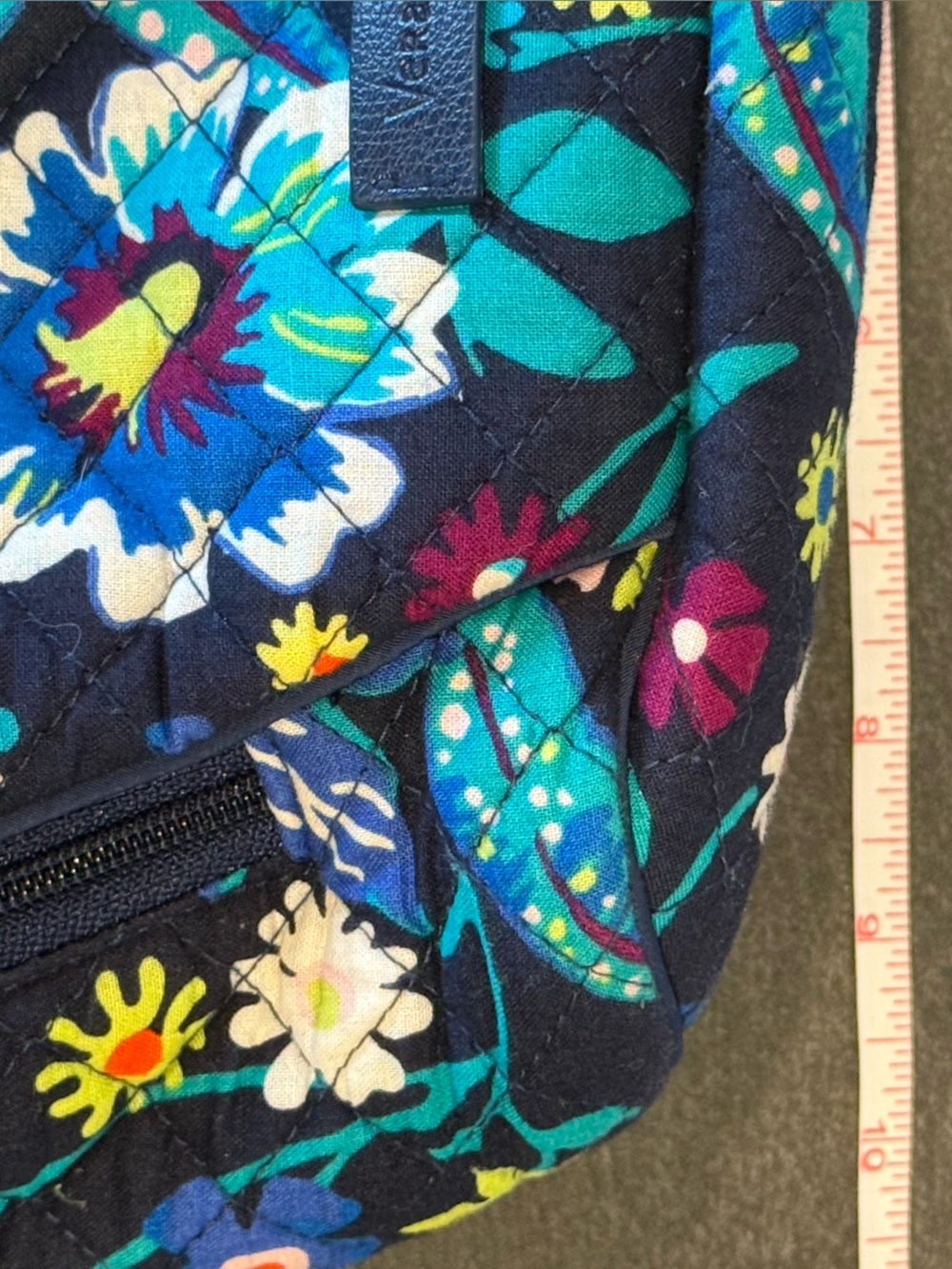 Vera Bradley Essential Laptop Backpack Mural Garden Quilted Floral Travel - Picture 6 of 12